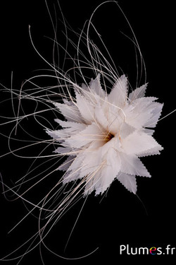 Bijou pour cheveux - Ø 15 cm - crème